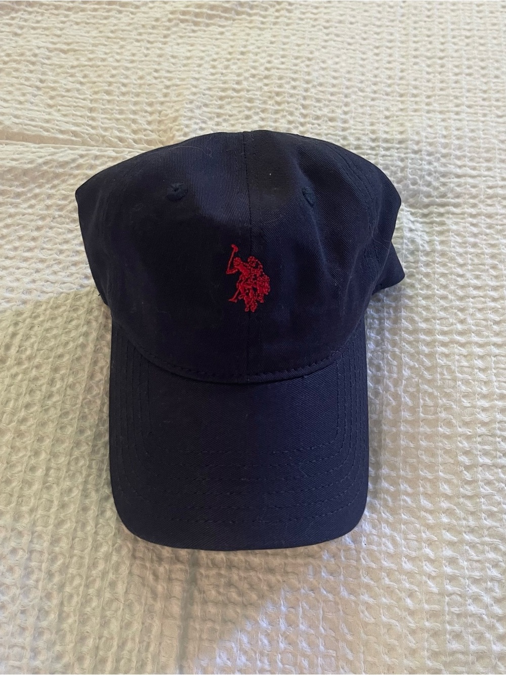 Cute navy US polo assn. embroidered logo hat cap